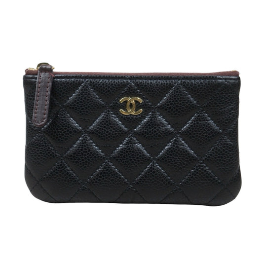 Very Good ( Rank A)｜CHANEL Caviar Skin Calf Leather Card Holder Black Made In 2013-2014Year｜S25110432