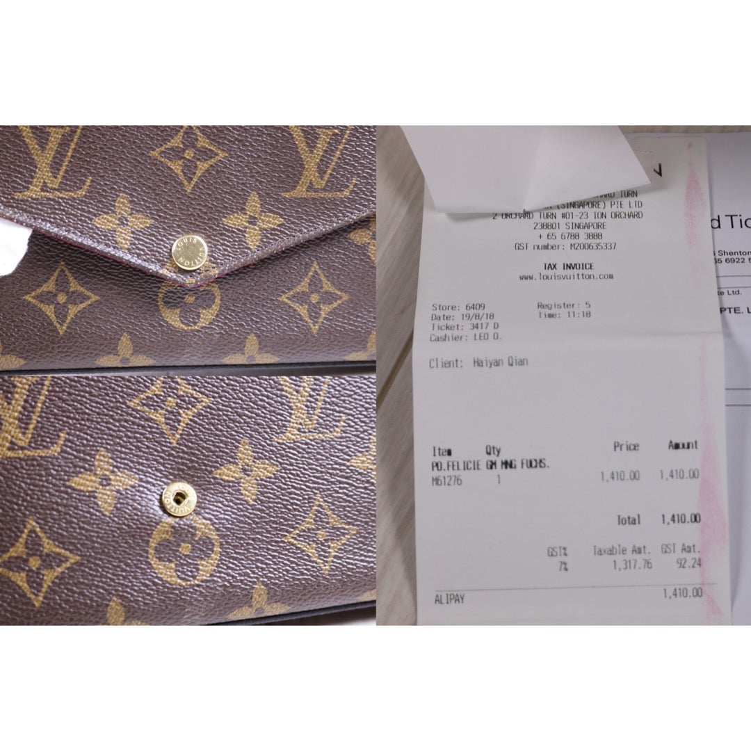 Rank A｜LV Monogram Pochette Felicie Shoulder Bag｜S24030411