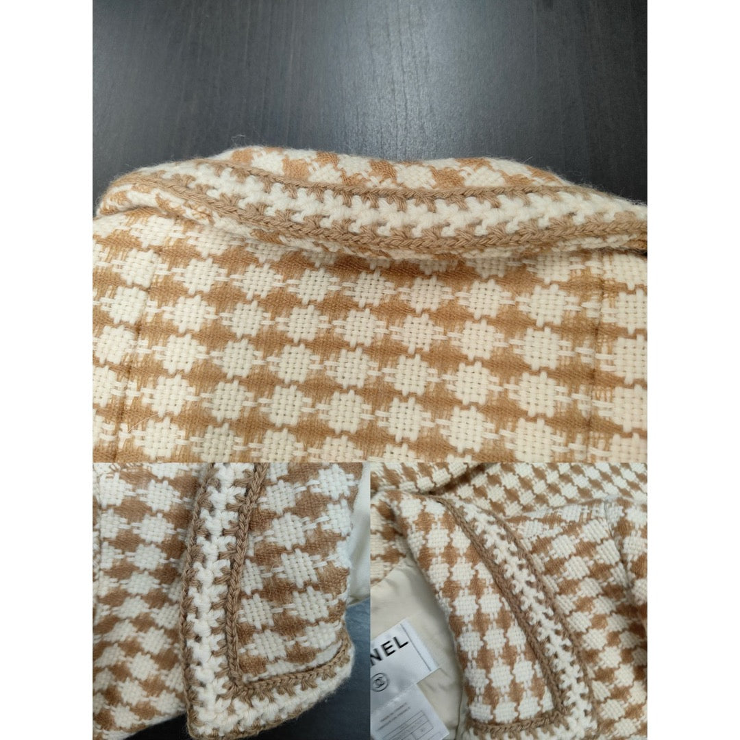 Very Good ( Rank A) ｜ CHANEL 00A Wool Houndstooth Coat 40 size  ｜W25102107