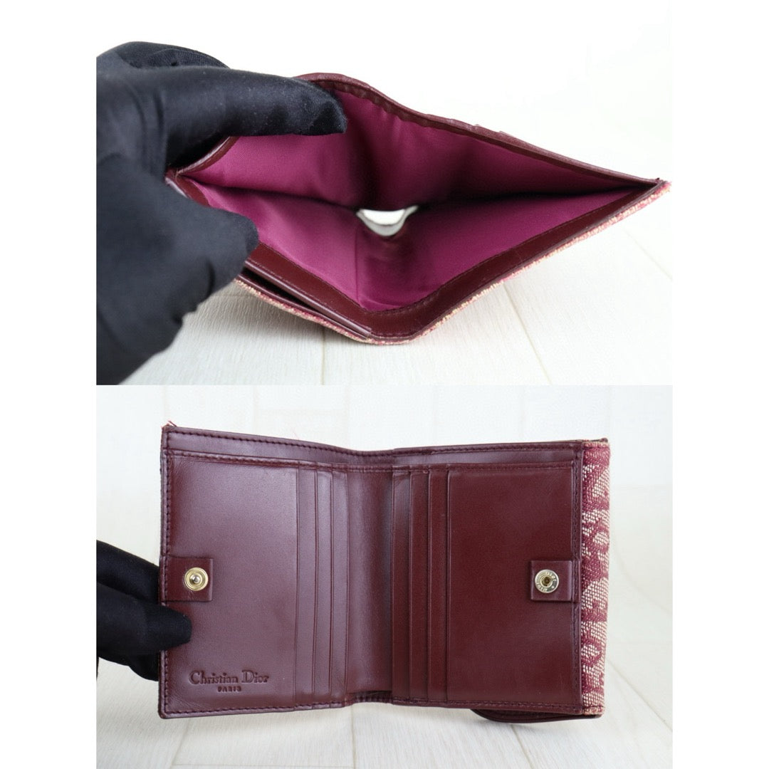 Fair ( Rank B ) ｜ Dior Trotter Trifold Wallet Red｜H24112503