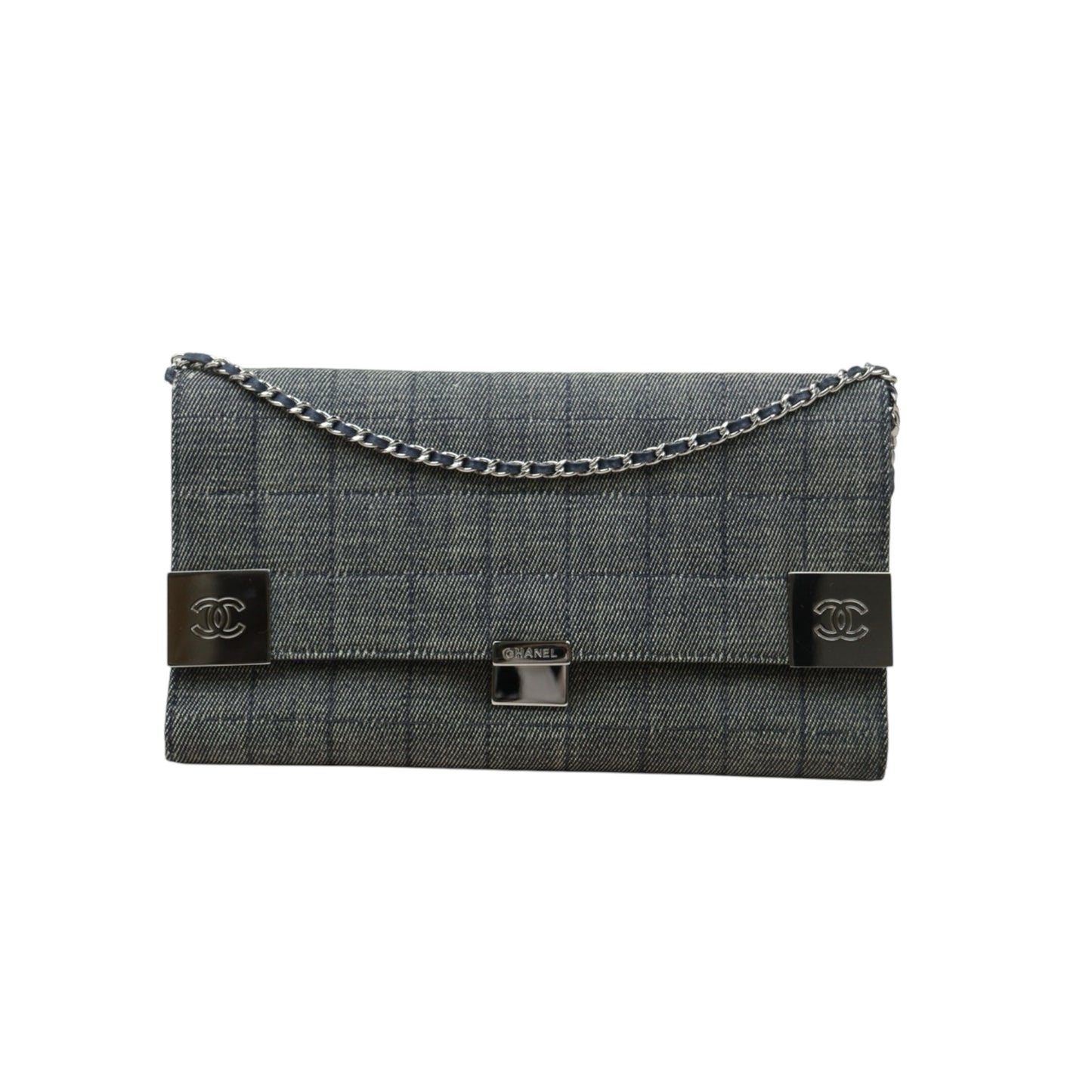 Good ( Rank AB)｜ CHANEL Denim Chocolate Bar Chain Bag Made in 2002-2003 Year｜V24122605