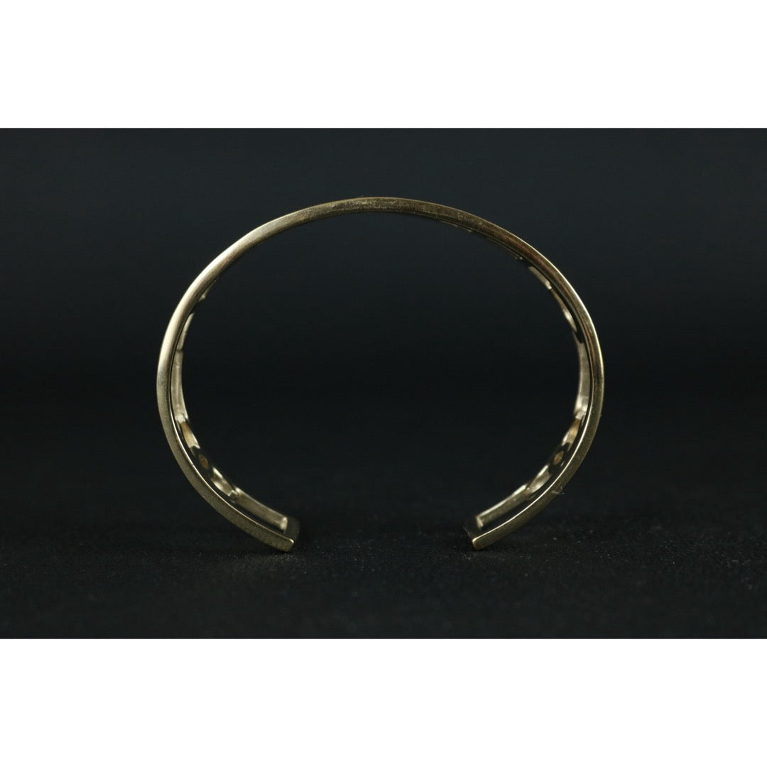 Very Good ( Rank A) ｜ CHANEL B15S Light Gold Letter Hollow Design Bracelet Made In 2015Year ｜S25121111