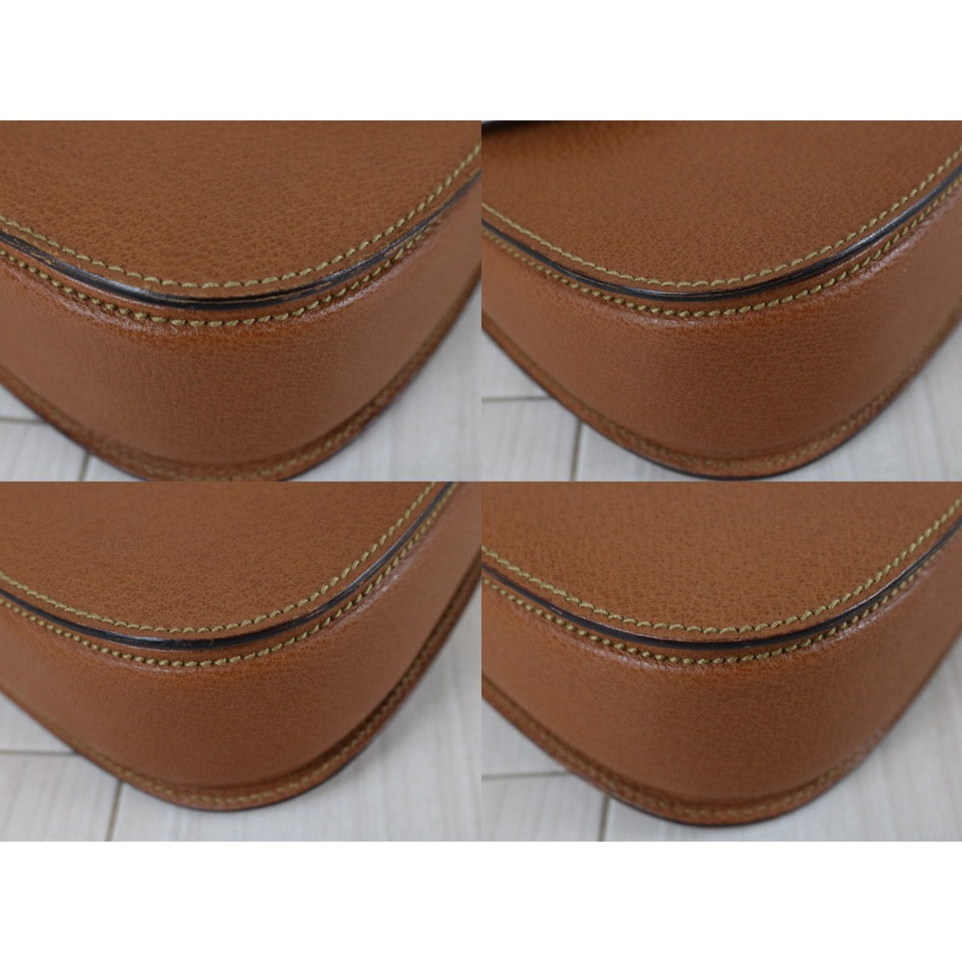 Include Entrupy Certificate of Authenticity｜Good ( Rank AB)｜  GUCCI Bamboo Calf Leather Caramel HandBag ShoulderBag ｜S26073107