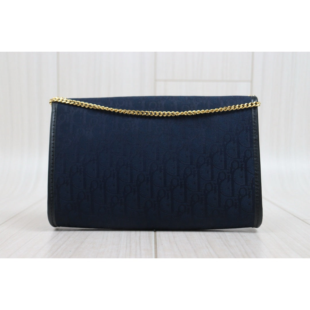 Good ( Rank AB)｜ Dior  Trotter Vintage Chain  Shoulder Bag Navy Blue｜26021906
