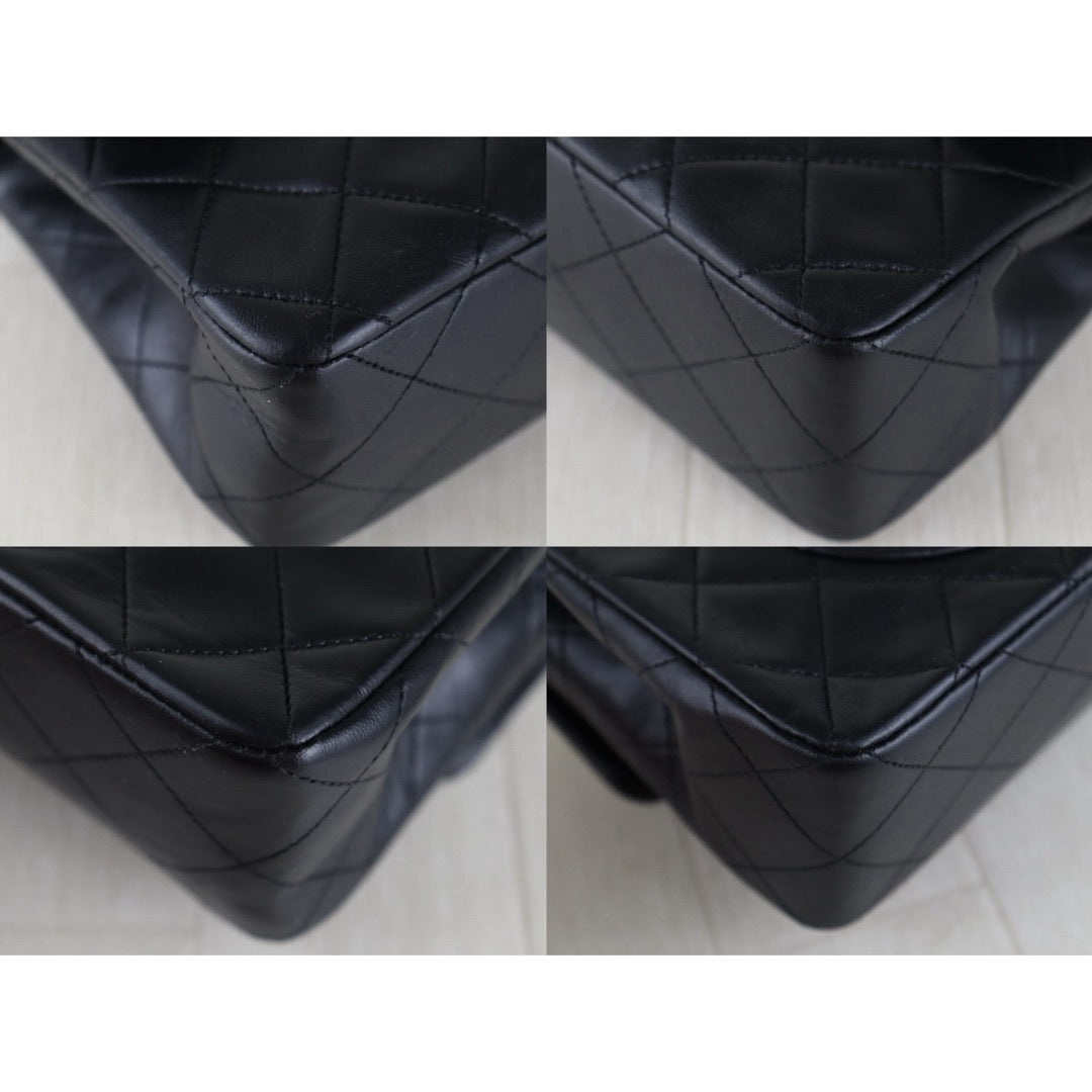 Good ( Rank AB)｜CHANEL Lamb Skin Matrasse Chain Double Flap 23 Shoulder Bag Black Made In 1989-1991Year｜H26013001