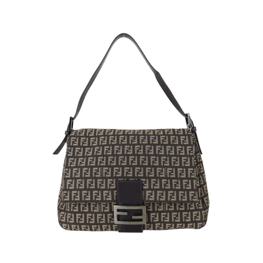 Include Entrupy Certificate of Authenticity｜Good ( Rank AB)｜ FENDI Zucca Mamma Baguette Shoulder Bag Brown｜S26082302