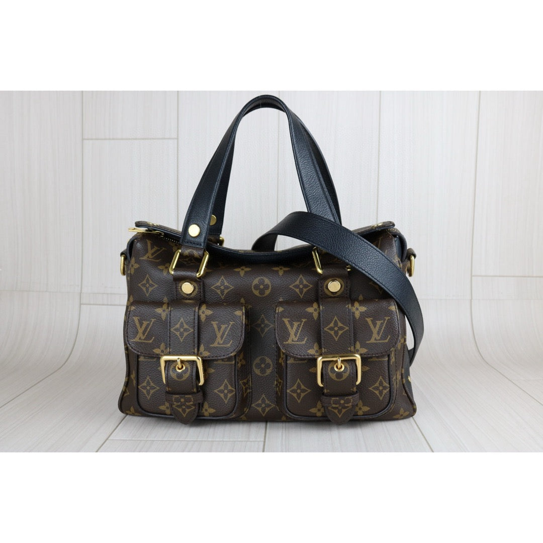 Very Good ( Rank A)｜ LV Monogram Manhattan Shoulder Bag Black｜S24122603