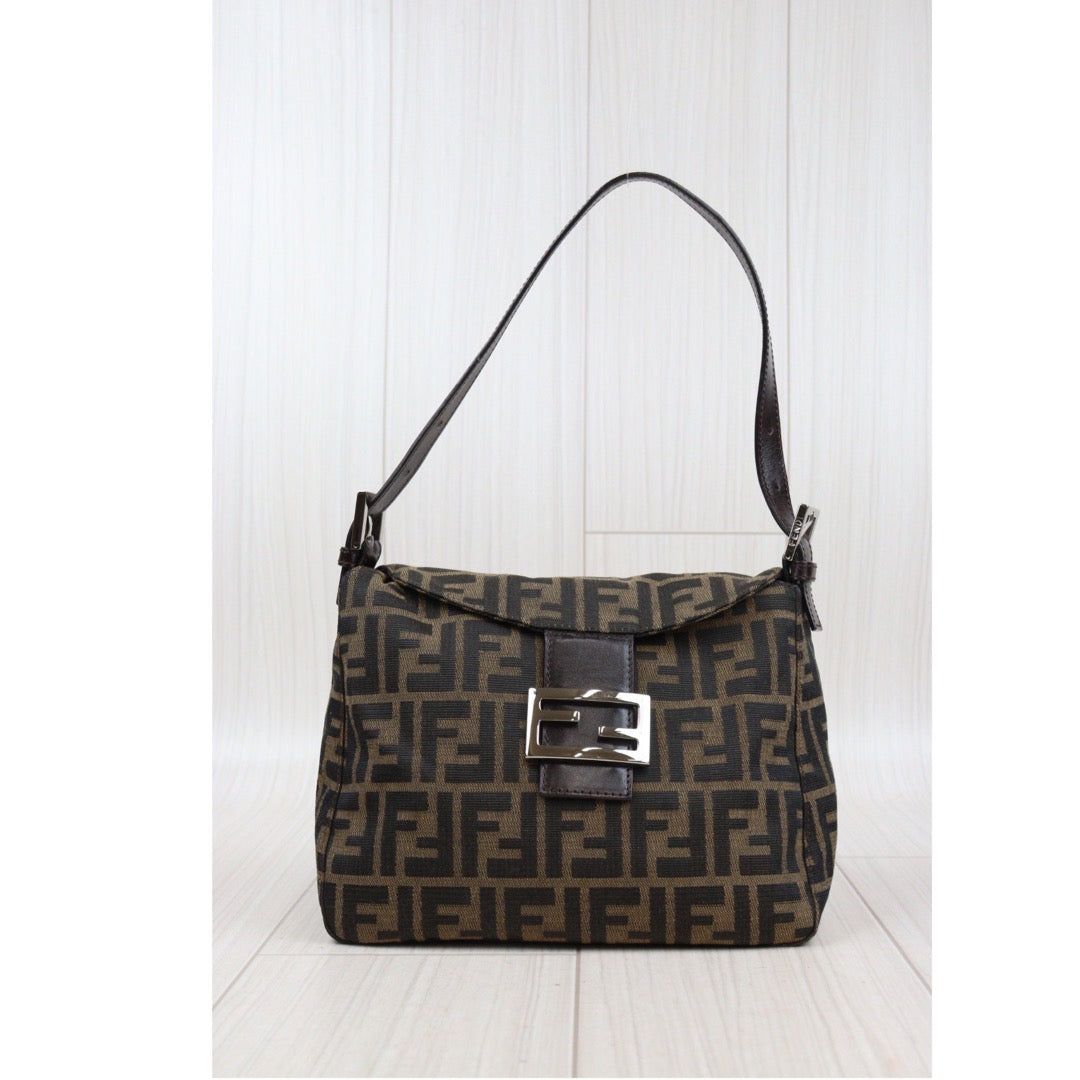 Rank A｜ FENDI Zucca Mamma Shoulder Bag ｜24031210