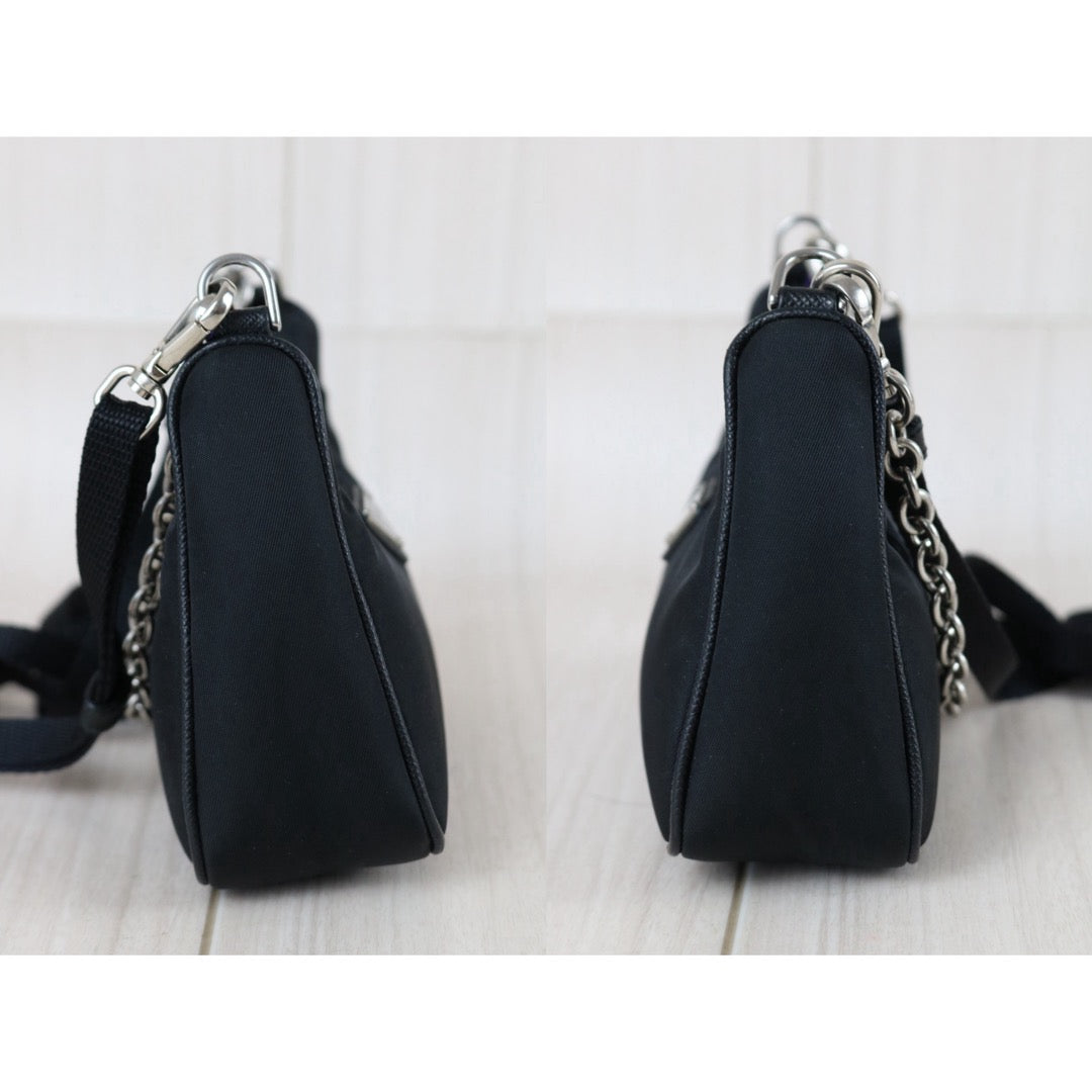 Include Entrupy Certificate of Authenticity｜Very Good ( Rank A)｜ PRADA Re-Edition 2005 Re-Nylon Mini Hobo ｜S26072904