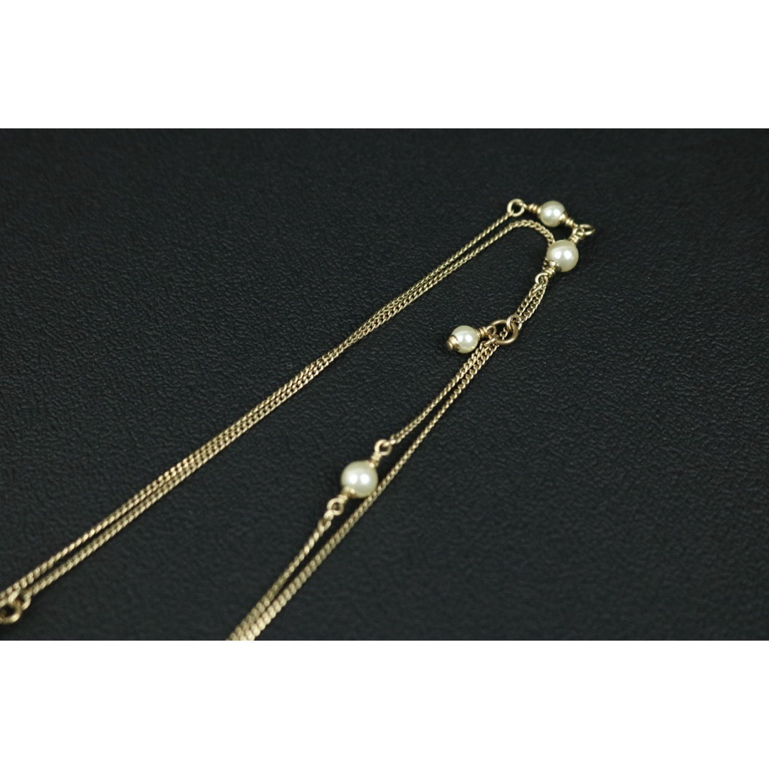 Include Authentic Detective Certificate of Authenticity｜Very Good ( Rank A) ｜ CHANEL A17S Coco Mark  Pearl Rhinestone Choker  Necklace｜S26062511