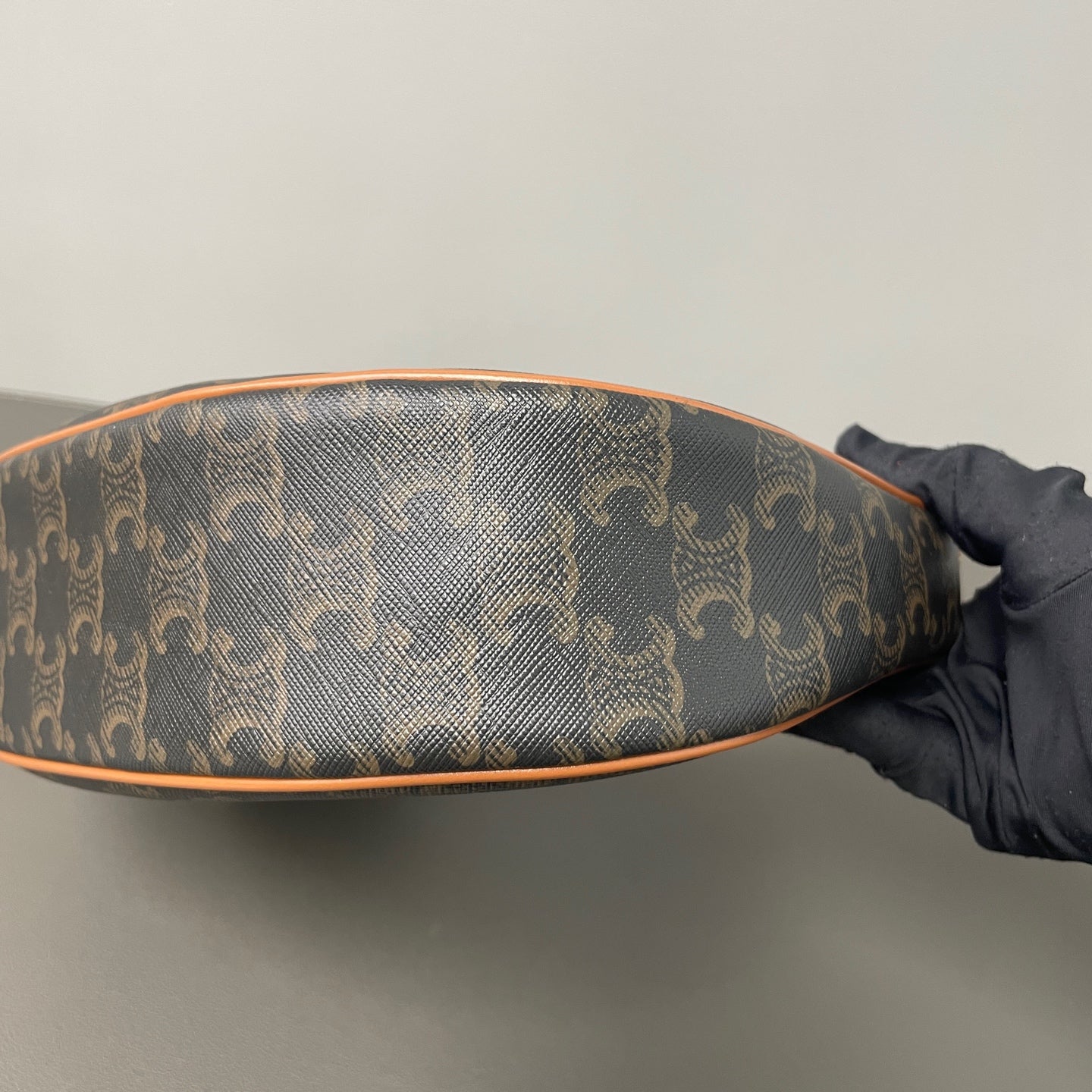 Include Entrupy Certificate of Authenticity｜Very Good ( Rank A)｜ CELINE AVA Macadam Triomphe  Shoulder Bag