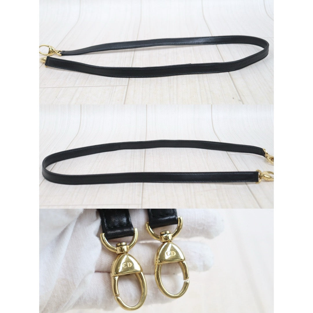 Good ( Rank AB)｜  Dior Lady Dior Lamb Skin 2WAY Shoulder Bag Handbag Black  ｜H25052503