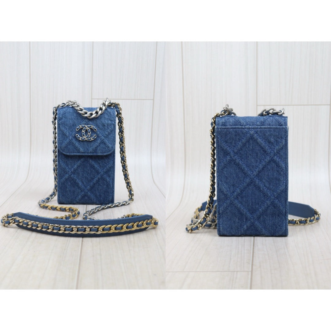 Very Good ( Rank A)｜ CHANEL Matrasse Chain Demin Blue 19Bag Shoulderbag Made In 2021-2022Year｜W25121601