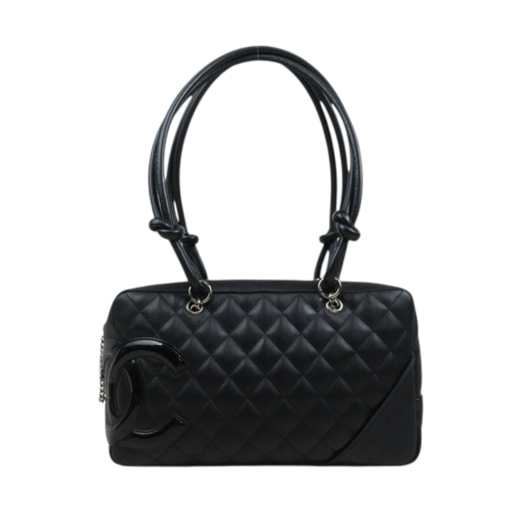 Very Good ( Rank A)｜ CHANEL Cambon Line Bowling Bag Black Made In 2006～2008 Year｜25100705