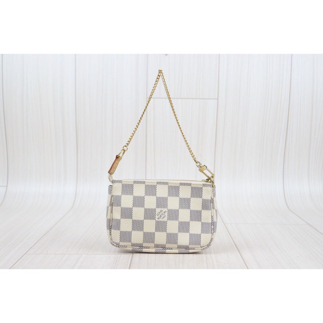 Rank AB ｜ LV Mini Pochette Accessoir White｜24011621