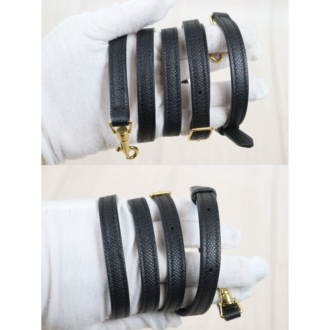 Very Good ( Rank A)｜CELINE Calf Leather Belt Nano Handbag Shoulder Bag Black｜25103108