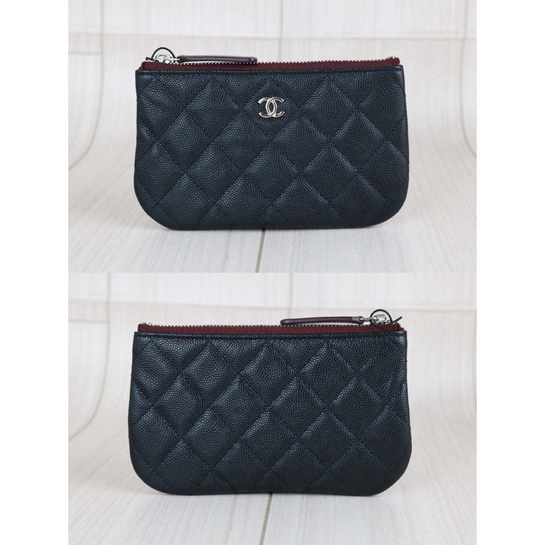 Include Entrupy Certificate of Authenticity｜Excellent（Rank SA）｜CHANEL Caviar Skin Calf Leather Card Holder Black IC Chips Model｜X26081807