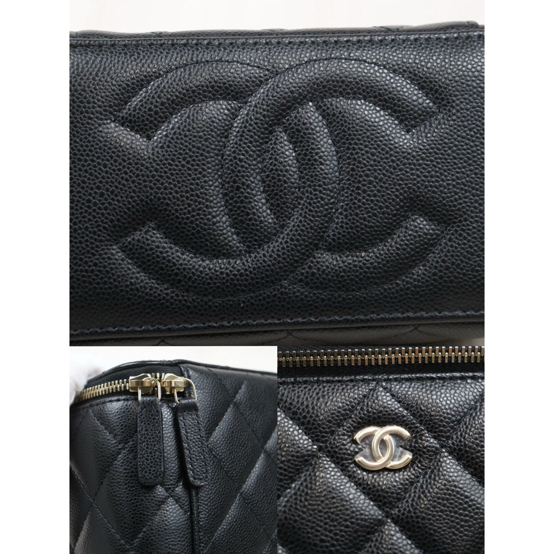 Excellent（Rank SA）｜ CHANEL Caviar Skin Leather Calf Leather Vanity Shoulder Bag  ｜S24112215