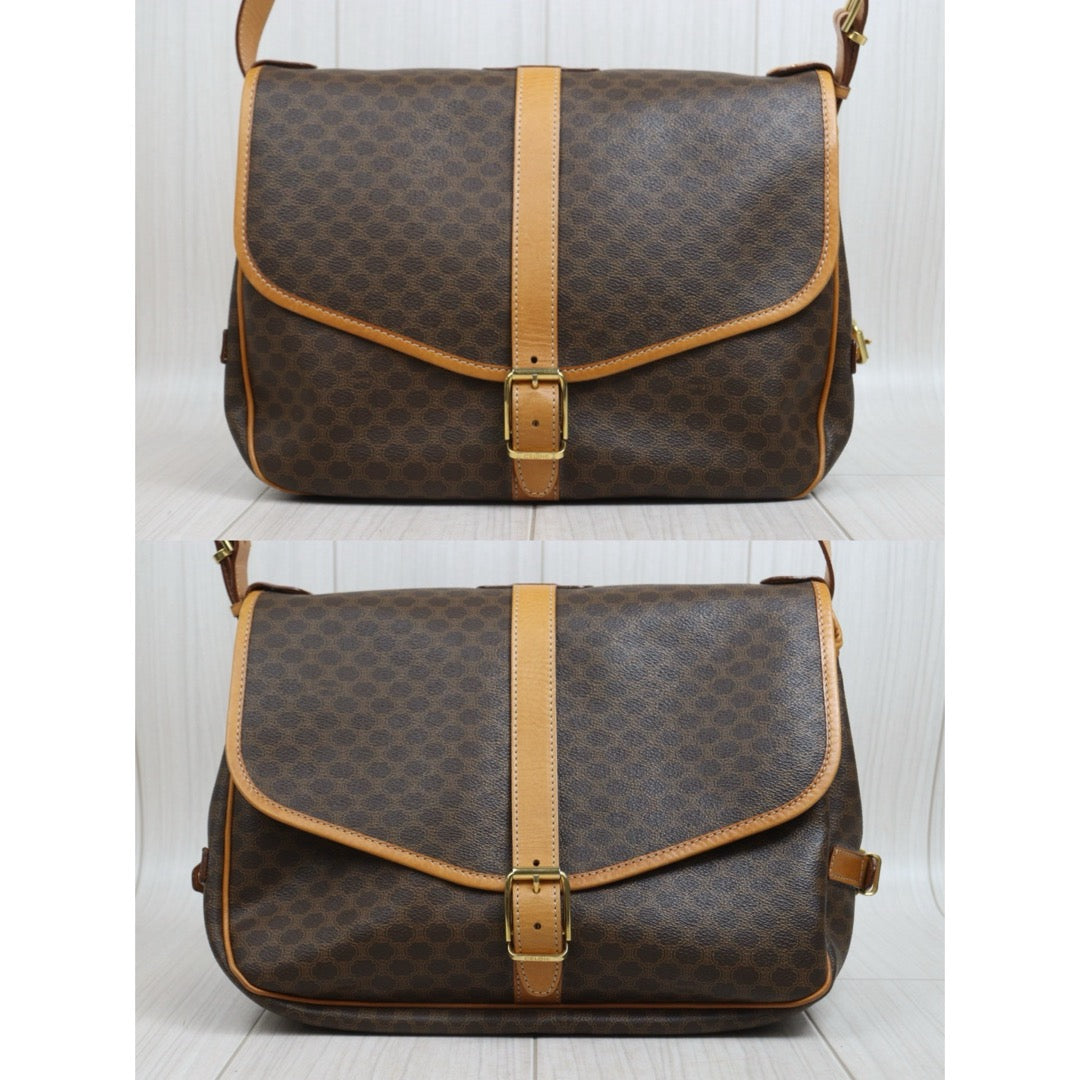 Include Entrupy Certificate of Authenticity｜Very Good ( Rank A)｜ CELINE Macadam Saumur Shoulder Bag ｜26070318