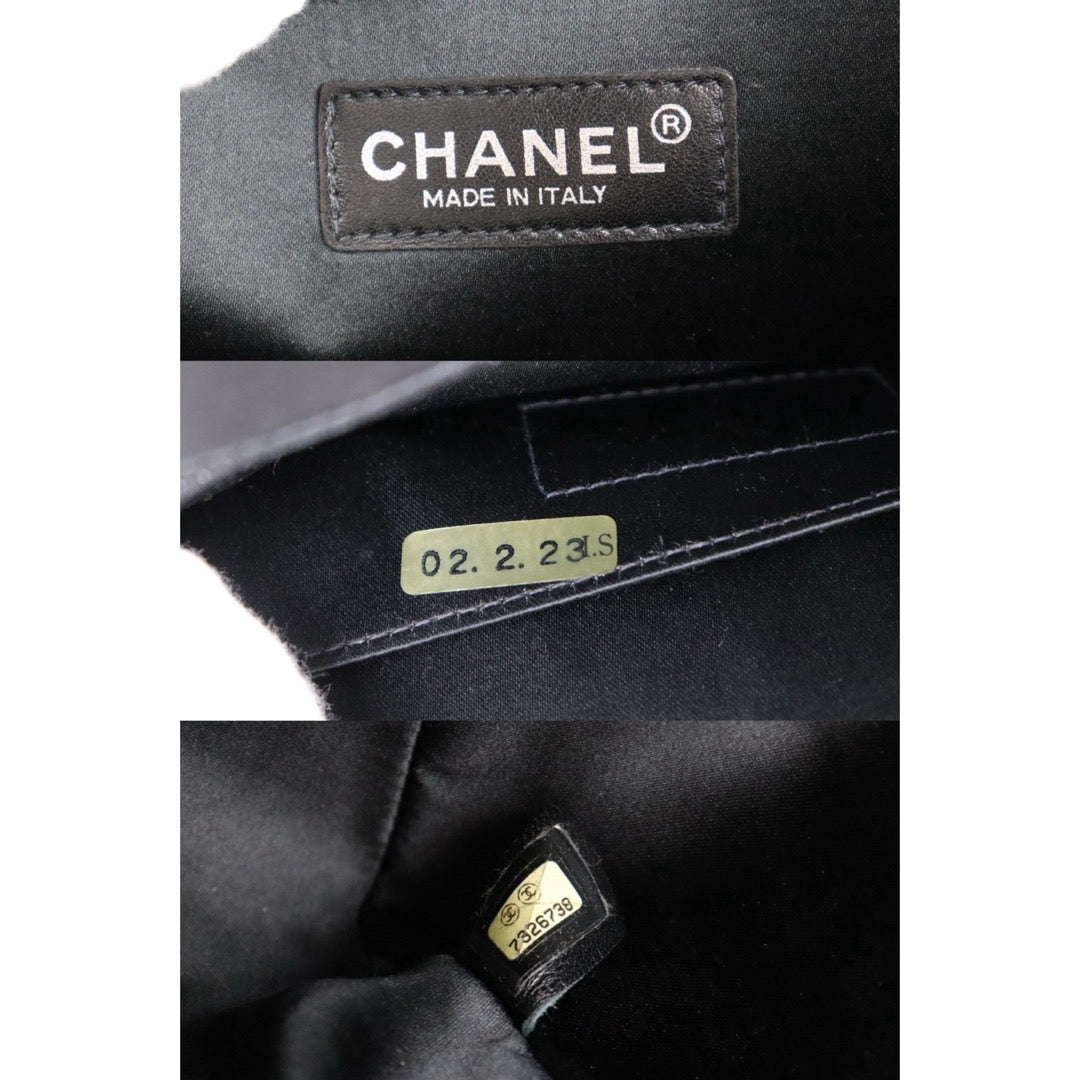 Include Entrupy Certificate of Authenticity｜Good ( Rank AB)｜CHANEL Chocolate Bar Canvas So Black Flap Made In 2002-2003 Year｜S26090745