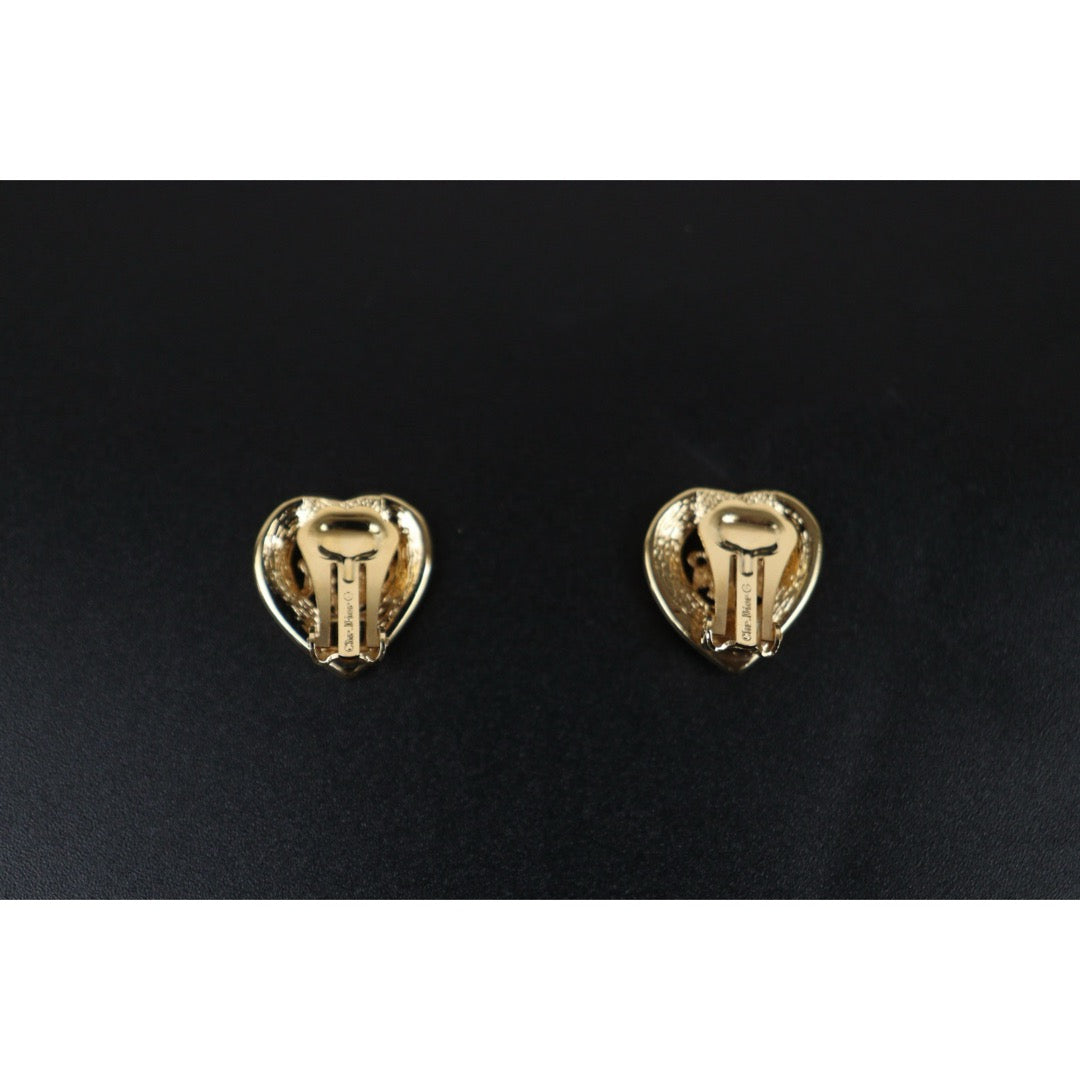 Very Good ( Rank A) ｜ Dior CD Heart Rhinestone Earring ｜V25121112