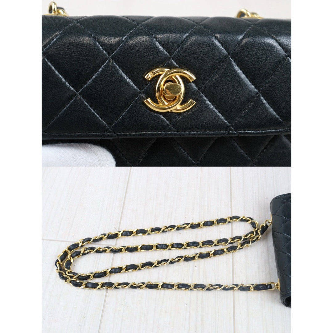 Good ( Rank AB) ｜ CHANEL  Lamb Skin Chain Mini CF  Shoulder Bag Made in 1986-1988Year ｜Y24082603