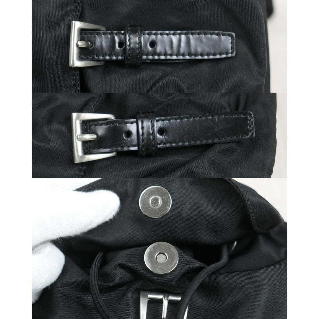 Include Entrupy Certificate of Authenticity｜Good ( Rank A)｜Prada  Nylon Black Backpack ｜26101602