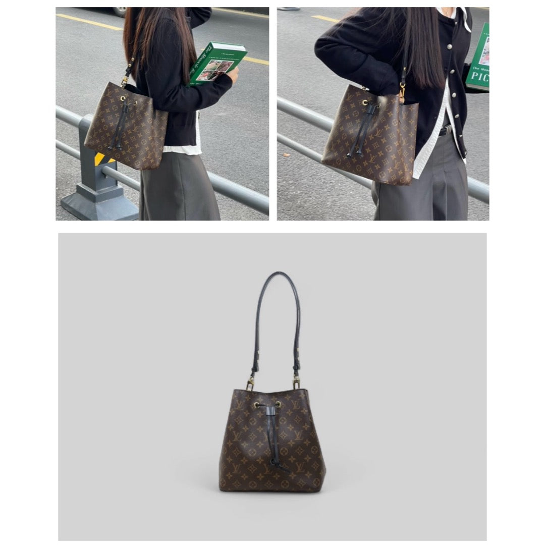 Very Good ( Rank A) ｜ LV Monogram Neo Noe Shoulder Bag Black IC Chips Model｜H25052506