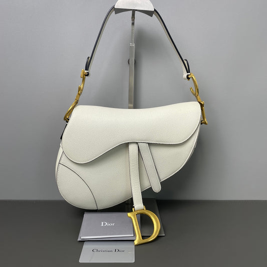 Very Good ( Rank A)｜Dior  Saddle Shoulder Bag Medium White