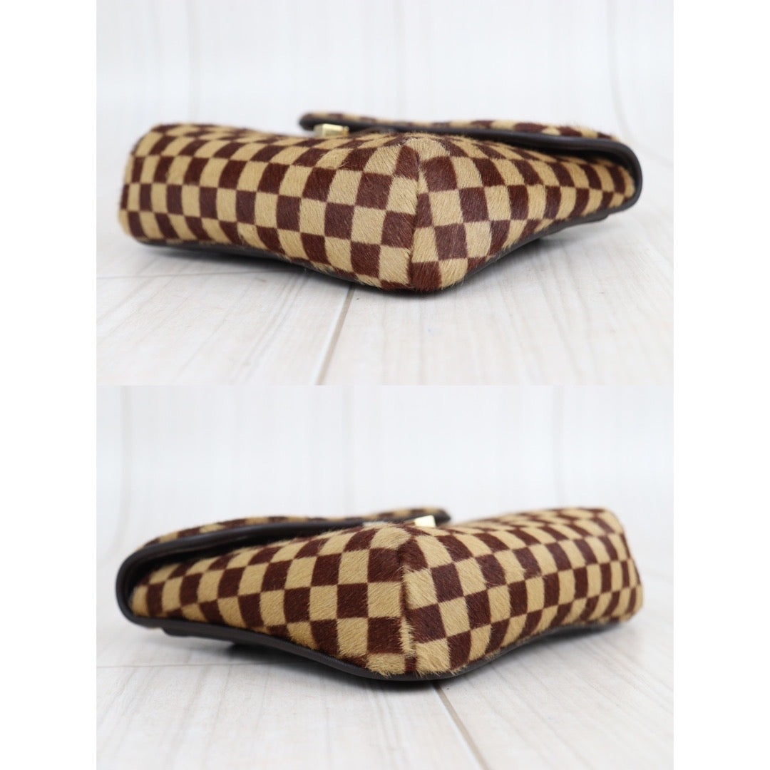 Rank A｜ LV Gazelle Damier Sauvage Halaco Shoulder Bag Brown ｜23103104