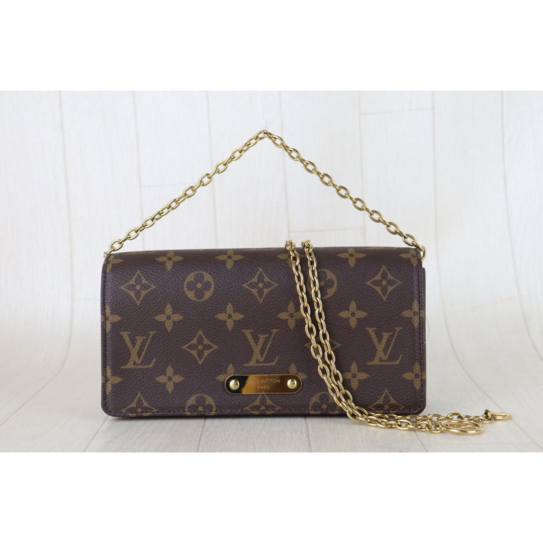 Include Entrupy Certificate of Authenticity｜Very Good ( Rank A)｜ Louis Vuitton Monogram  Lily Flap WOC Chain Shoulder Bag IC Chips Model｜S26062212