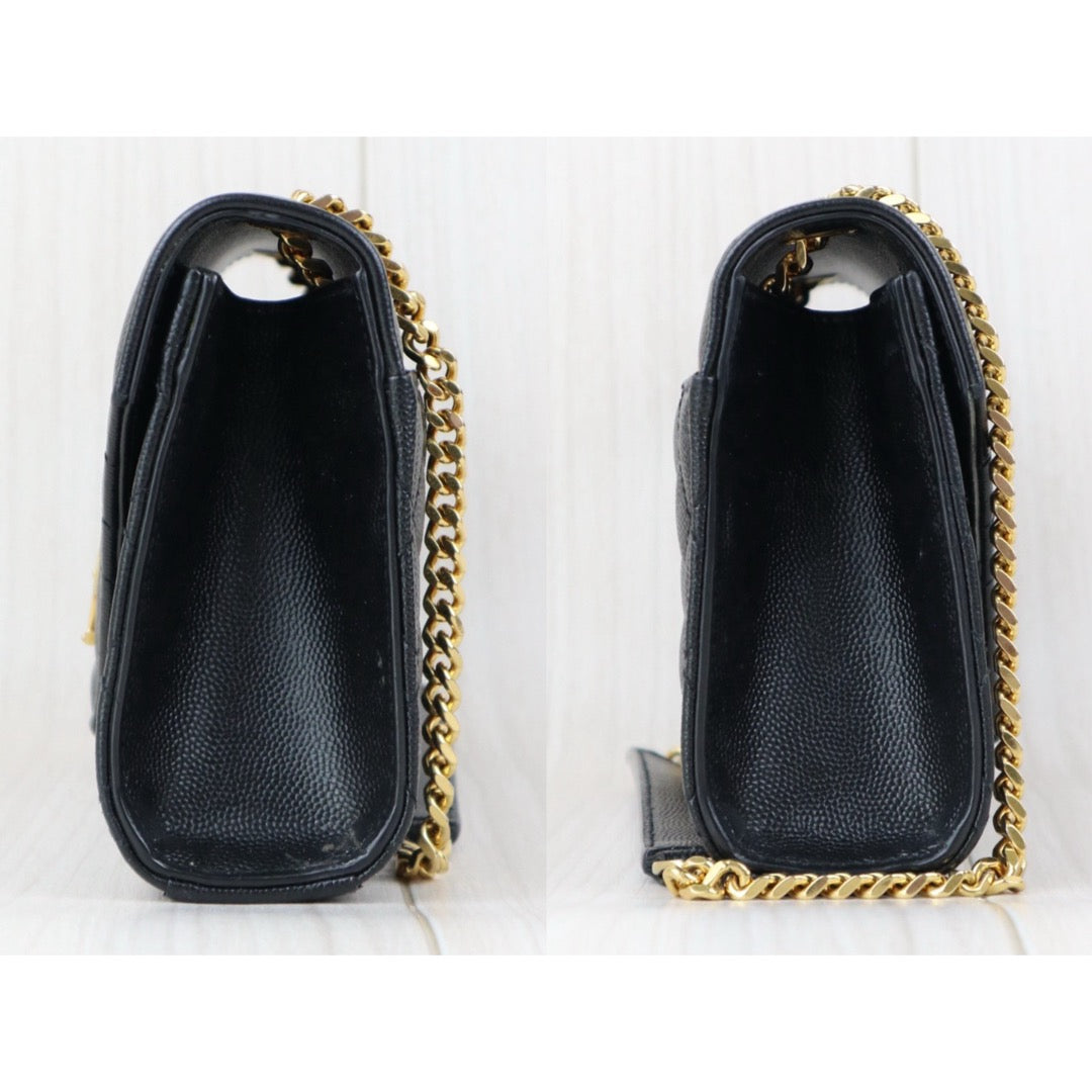 Good ( Rank AB) ｜  Saint Laurent YSL Envelope Shoulder Bag Black｜J25060501