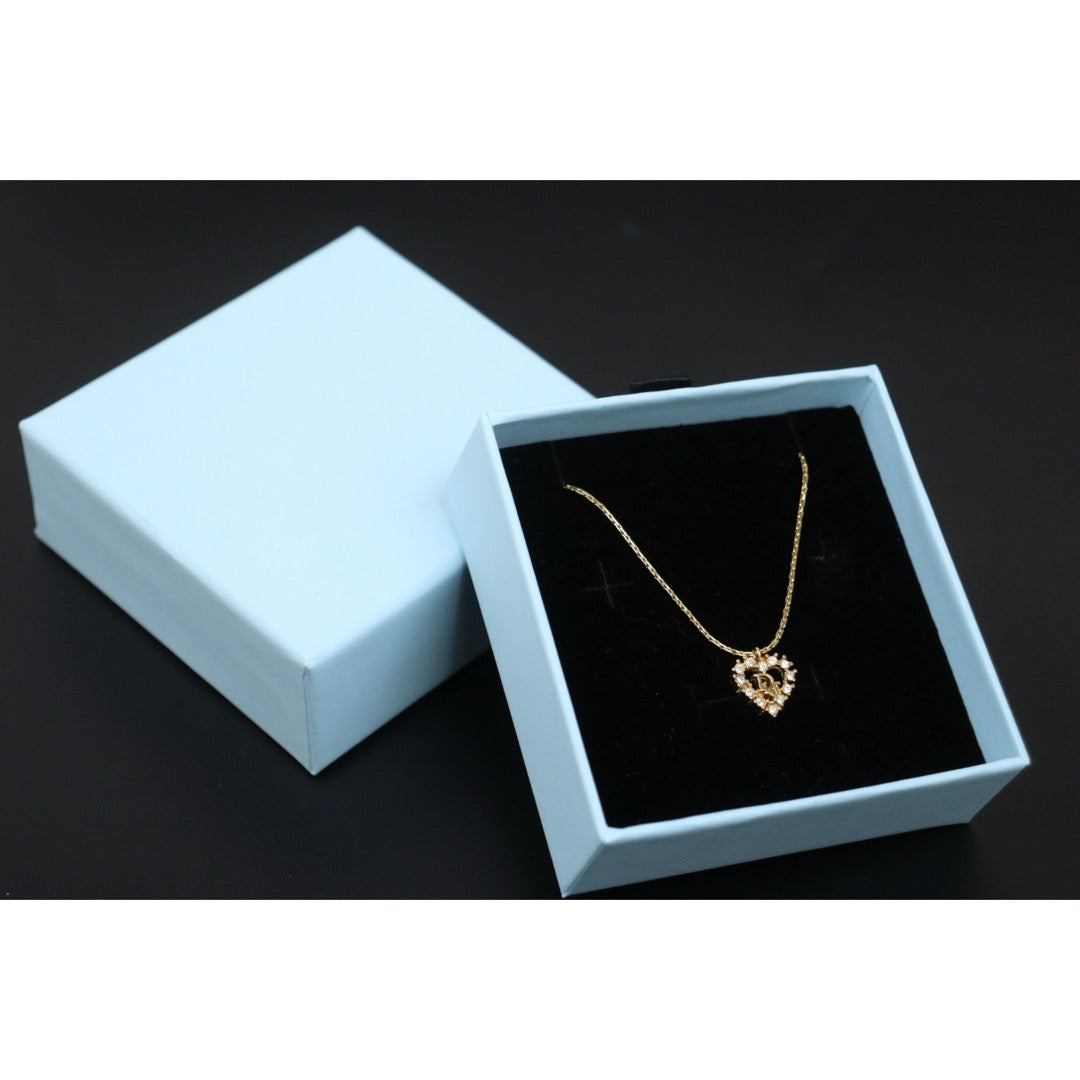 Very Good ( Rank A) ｜ Dior CD Heart Rhinestone Necklace ｜V25110623