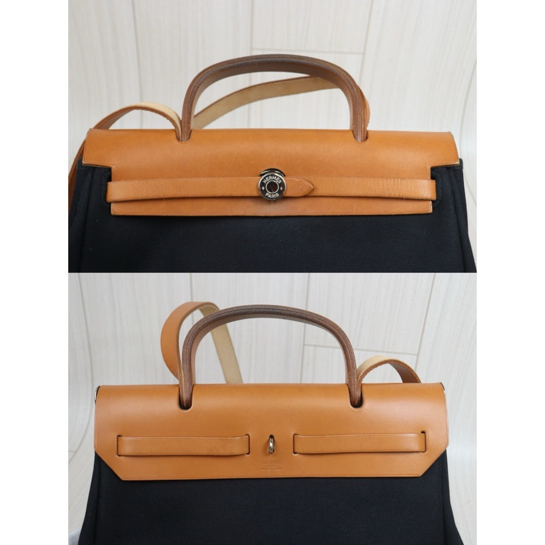 Include Entrupy Certificate of Authenticity｜Good ( Rank AB)｜ HERMES Herbag PM  Shoulder Bag□E Stamp Made in 2017 Year ｜26082001