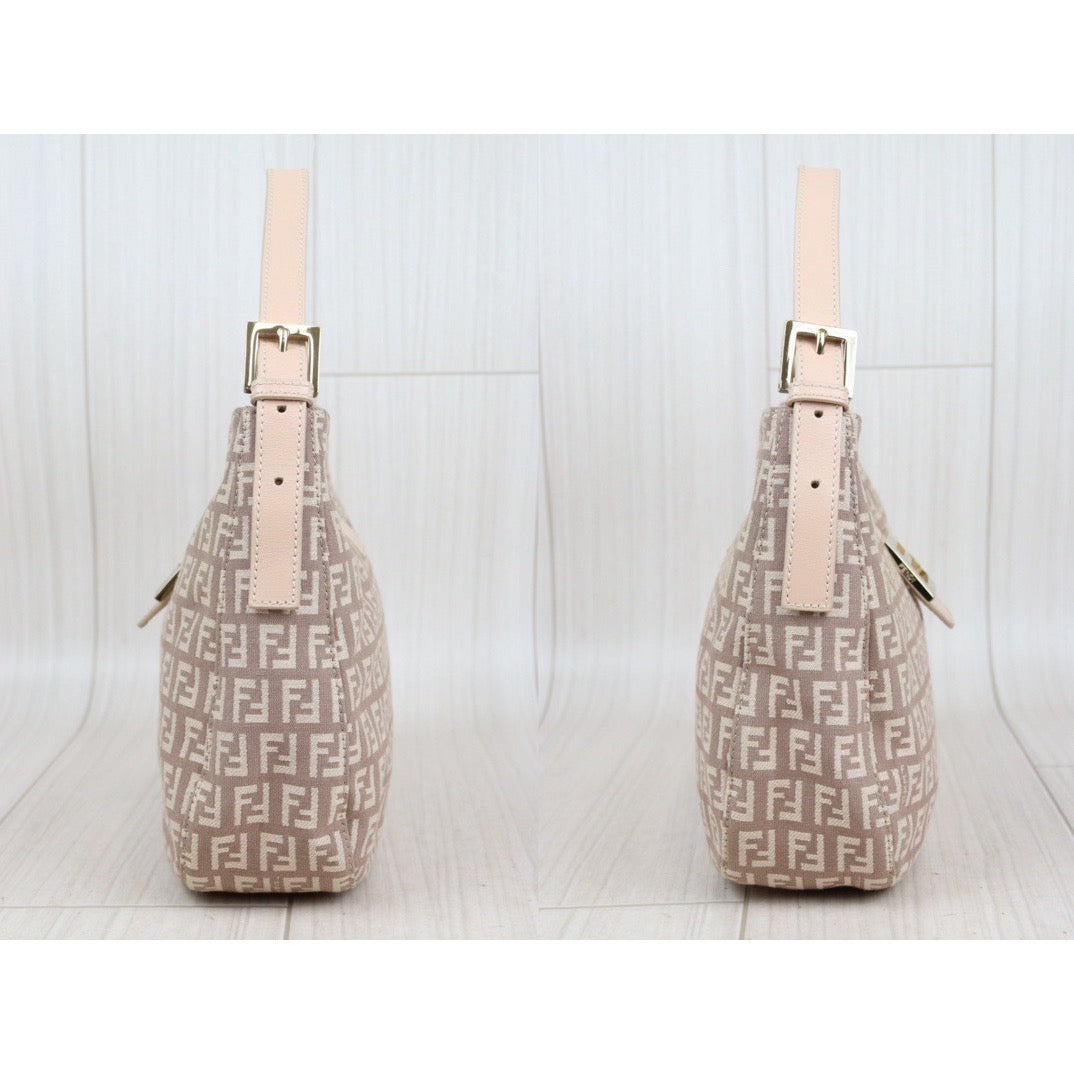 Rank A｜FENDI Zucca Mamma Shoulder Bag Gold Hardware Pink ｜23122114
