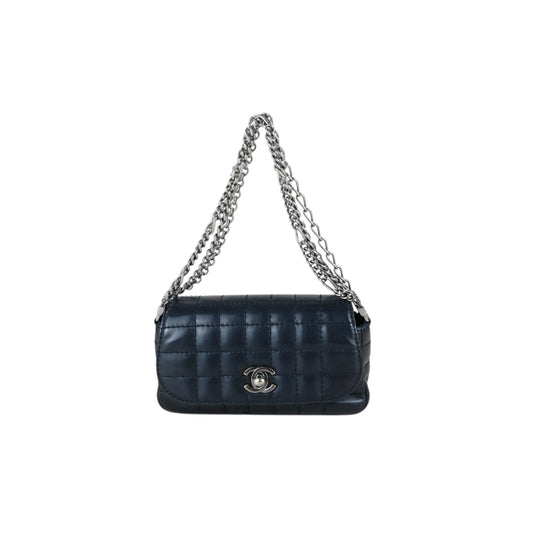 Include Entrupy Certificate of Authenticity｜Good ( Rank AB)｜CHANEL Lamb Skin Mini Chocolate Bar Black Chain Shoulder Bag  Made In 2003～2004Year｜Y26051525