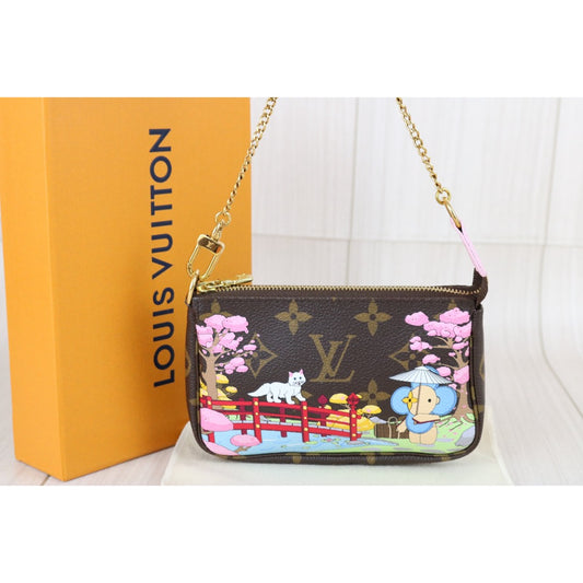 Include Entrupy Certificate of Authenticity｜Very Good ( Rank A) ｜ Louis Vuitton Monogram 2021 Christmas Animation Mini Pochette Accessoire Limited Edition｜X26090414