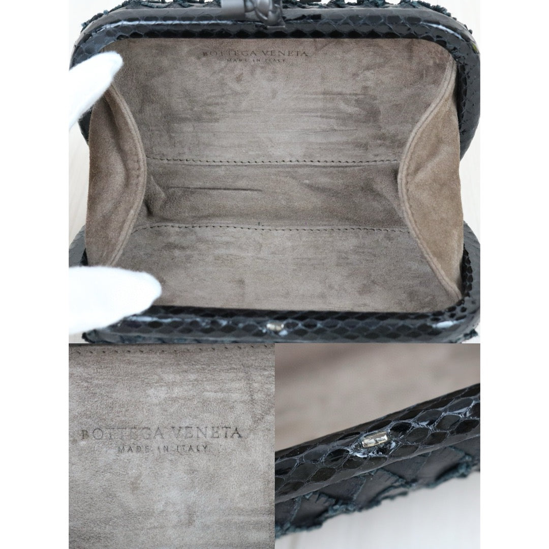 Very Good ( Rank A)｜  Bottega Veneta  Snakeskin Braid Knot Clutch Bag ｜X25042313