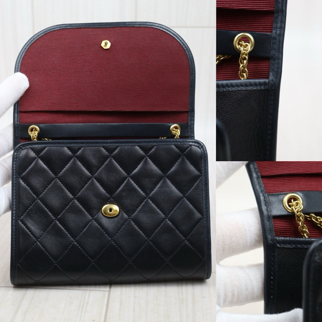 Very Good ( Rank A)｜ CHANEL Mini Coco Mark Matrasse Lambskin Chain Shoulder Bag ｜25062305