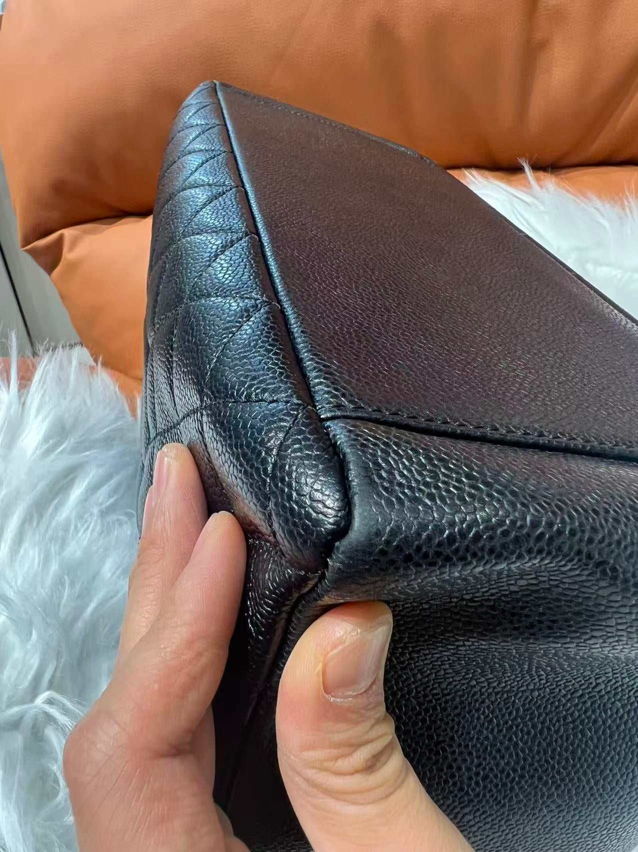 1/3 CHANEL Matrasse GST Chain Tote Bag Caviar Skin Black  Made