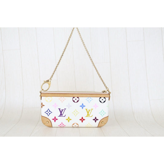 Include Entrupy Certificate of Authenticity｜Very Good ( Rank A)｜ Louis Vuitton Monogram Multicolor mini Pochette Accessoires ｜S25061704