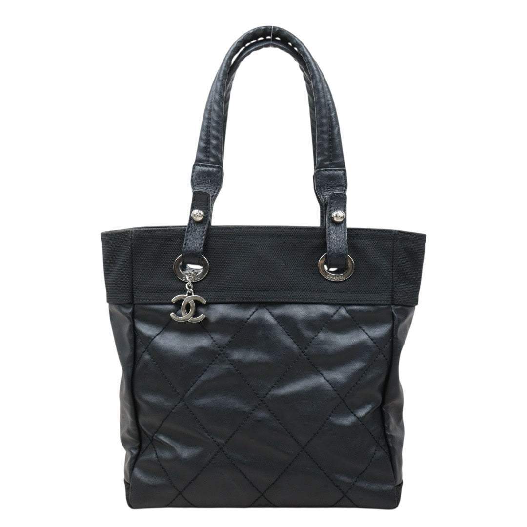 Good ( Rank AB)｜ CHANEL Canvas Tote Bag Black  Made In 2009-2010 Year｜P25062705