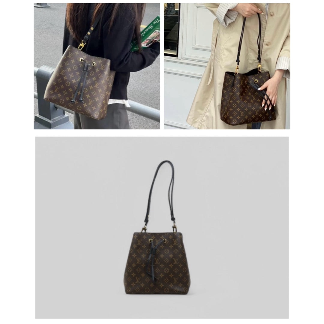 Very Good ( Rank A)｜ LV Monogram Neonoe Canvas  Black Shoulder Bag ｜Counter Price ￥326,700JPY｜S25020906