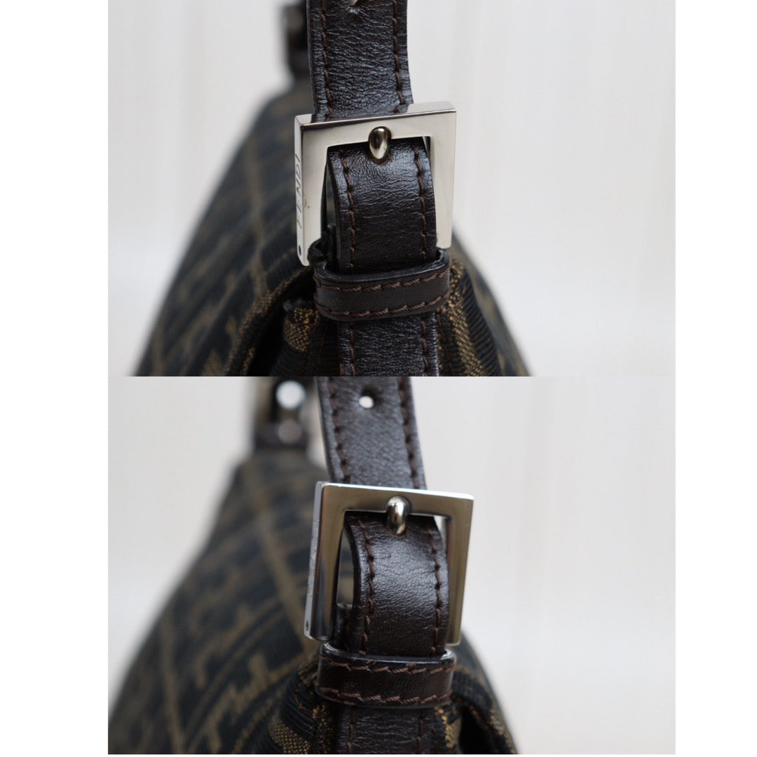 Rank A｜ FENDI Zucca Mamma Baguette Shoulder Bag ｜23112315
