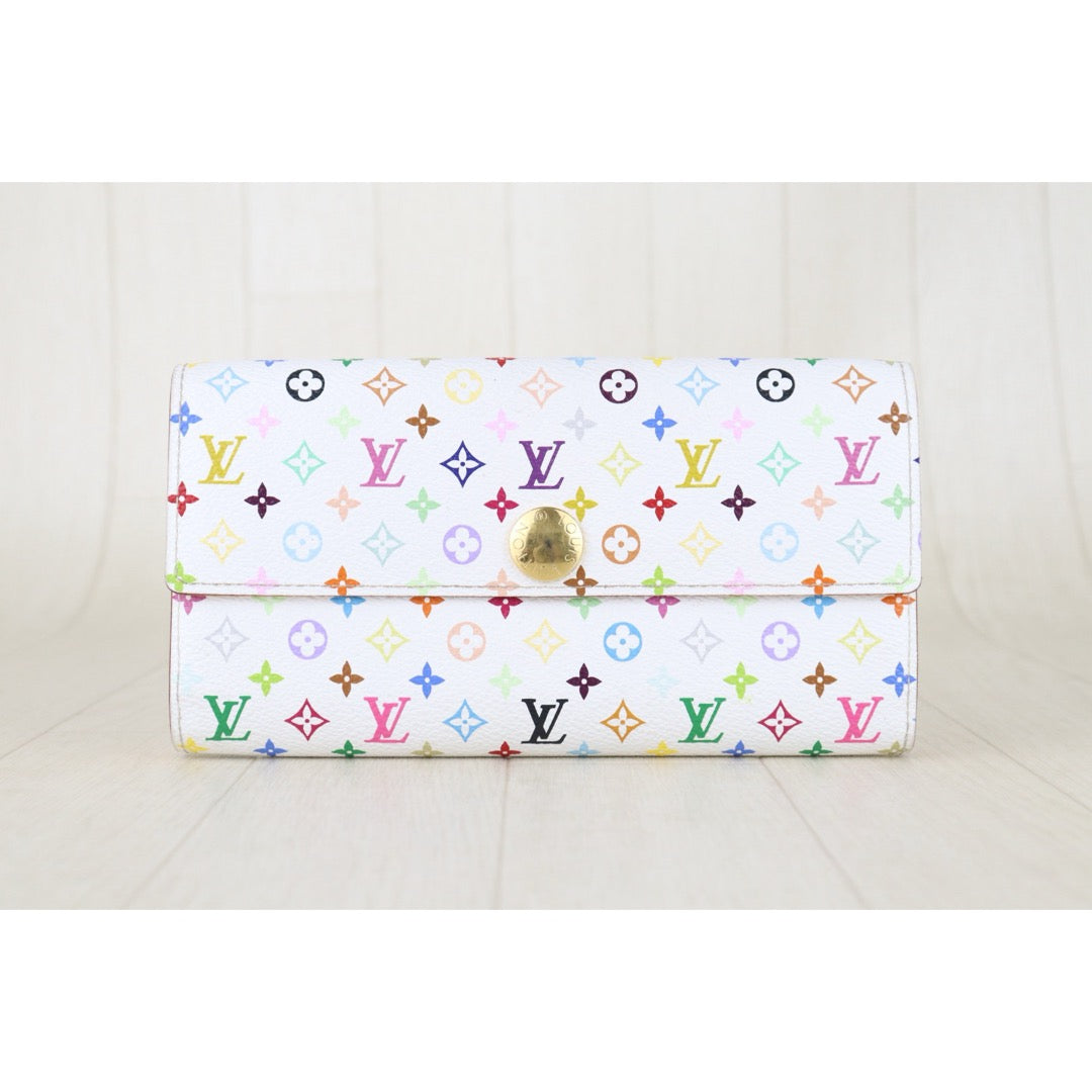 Include Entrupy Certificate of Authenticity｜Very Good ( Rank A)｜ Louis Vuitton Takashi Murakam Multi Monogram Long Style Wallet ｜S26062206