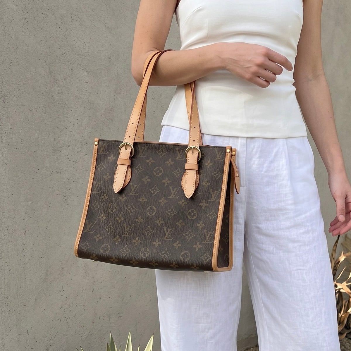 Include Entrupy Certificate of Authenticity｜Good ( Rank AB)｜LV Monogram Popincourt Tote Bag｜Z26091504