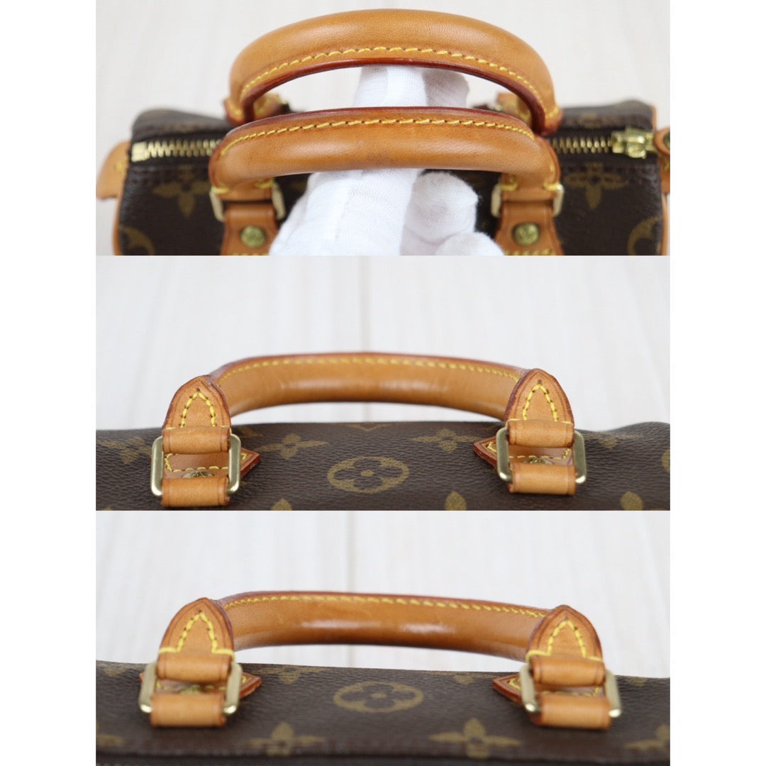 Rank A ｜ LV Monogram Mini Speedy Handbag With Shoulder Strap｜23121408
