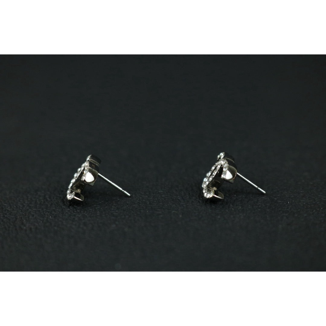 Include Authentic Detective Certificate of Authenticity｜Very Good ( Rank A) ｜CHANEL 09A COCO Mark Rhinestone Earrings Made In 2009 Year｜S26062502