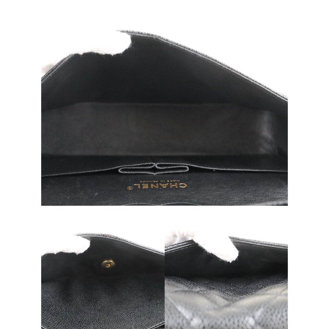 Include Entrupy Certificate of Authenticity｜Very Good ( Rank A)｜ CHANEL Matrasse Chain Caviar Skin Medium Black  Made In 2010-2011 Year｜S26061505