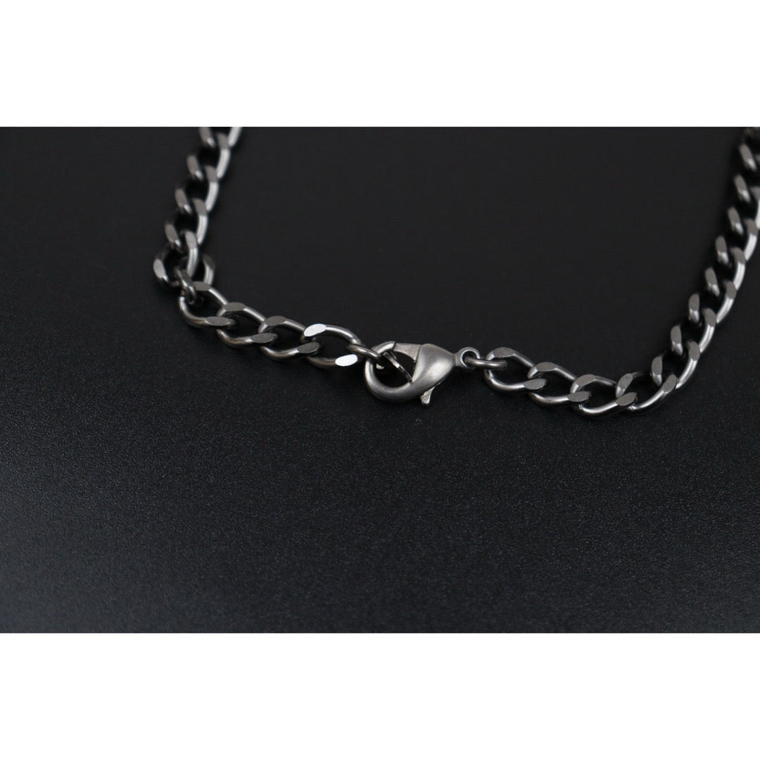 Very Good ( Rank A) ｜CHANEL COCO Mark  Pattern Necklace Graphite Gray Made In 2005 Year｜V25070202